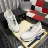 Prada White Prax Stretch Knit Sneakers