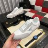 Prada Suede Fabric Sneaker in Grey/White