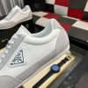 Prada Suede Fabric Sneaker in Grey/White
