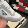 Prada Suede Fabric Sneaker in Grey/White