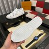 whiteslip-onsneakerfeaturingacolorfulLouisVuittonmonogrampattern_3 LV X TM White Leather Slip-On Trainers