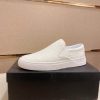 BOSS Leather Slip-On Shoes With Logo Vamp in White
