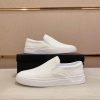 BOSS Leather Slip-On Shoes With Logo Vamp in White