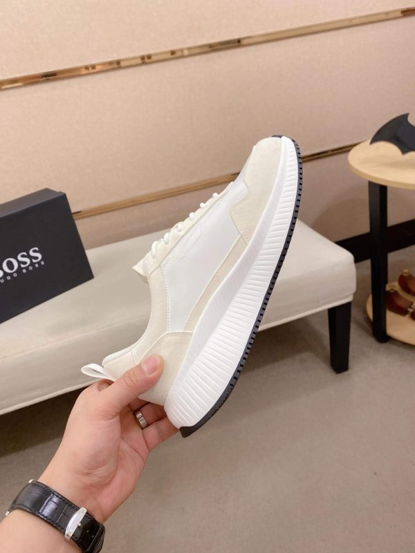 BOSS TTNM EVO White Trainers with Ribbed Sole