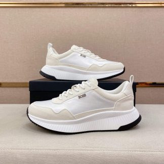 BOSS TTNM EVO White Trainers with Ribbed Sole
