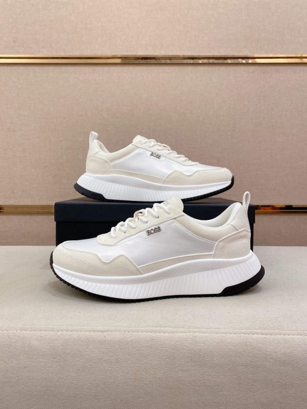 BOSS TTNM EVO White Trainers with Ribbed Sole