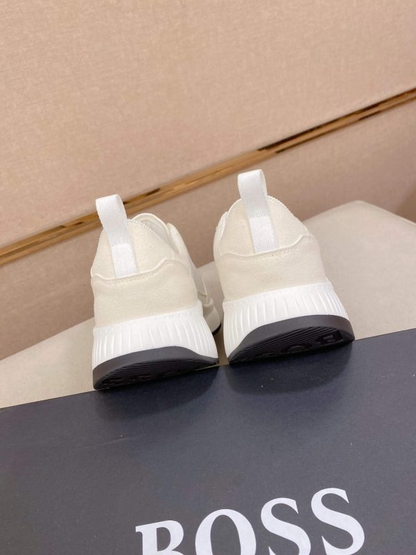 BOSS TTNM EVO White Trainers with Ribbed Sole