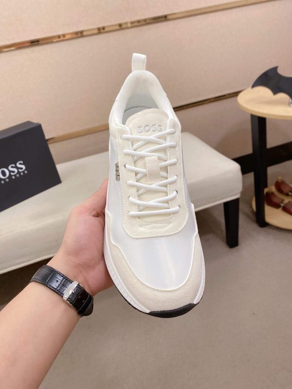 BOSS TTNM EVO White Trainers with Ribbed Sole