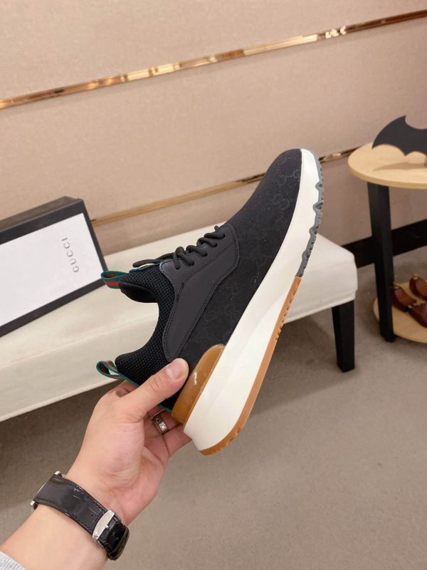 Gucci Black GG Supreme Canvas Sneakers with Double G