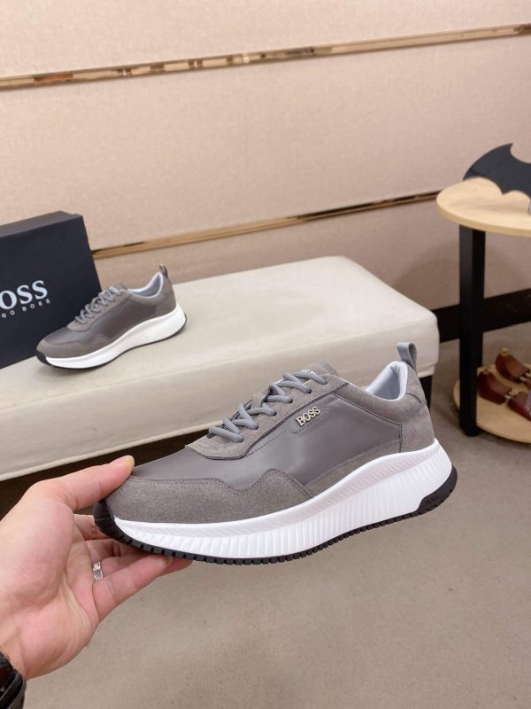 BOSS TTNM EVO  Grey Trainers with Ribbed Sole