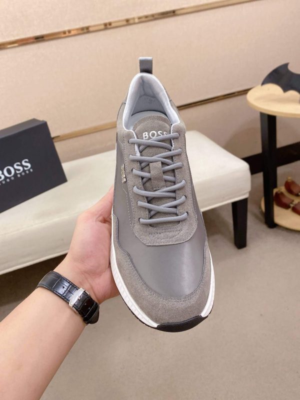 BOSS TTNM EVO  Grey Trainers with Ribbed Sole