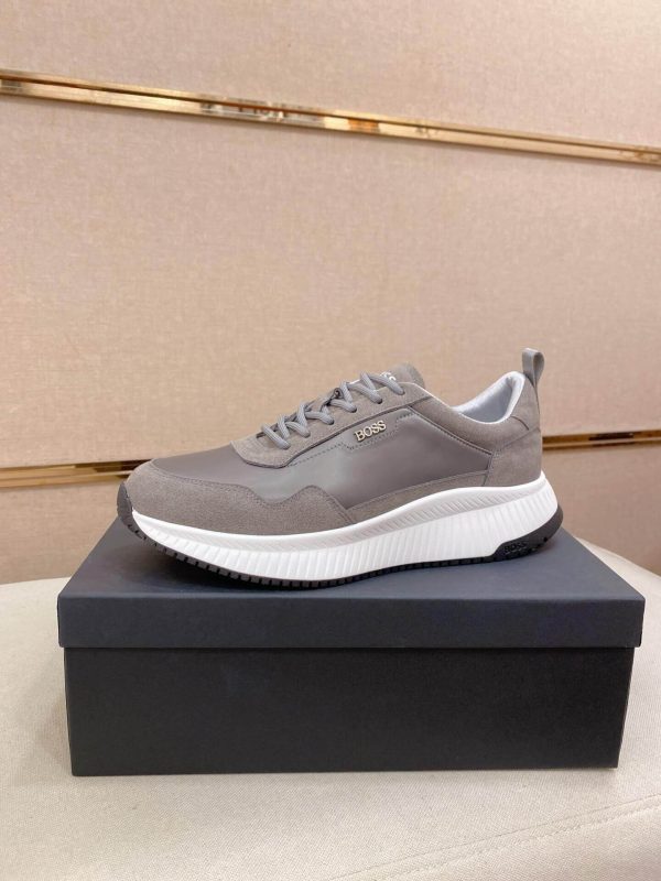 BOSS TTNM EVO  Grey Trainers with Ribbed Sole