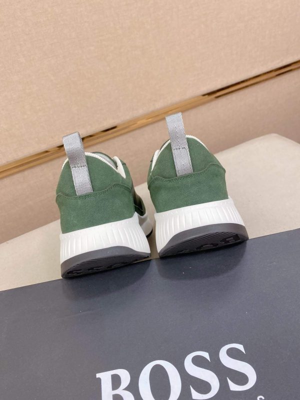 BOSS TTNM EVO Green Trainers with Ribbed Sole