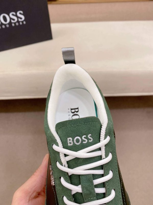 BOSS TTNM EVO Green Trainers with Ribbed Sole