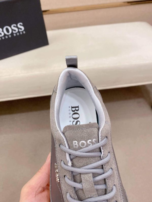 BOSS TTNM EVO  Grey Trainers with Ribbed Sole