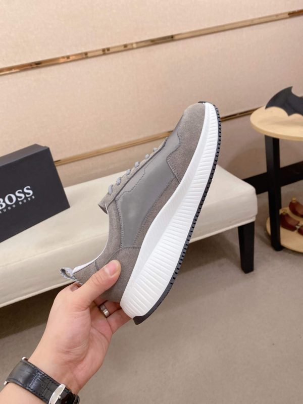 BOSS TTNM EVO  Grey Trainers with Ribbed Sole