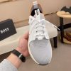 Boss Mixed Materials Trainers White and Grey