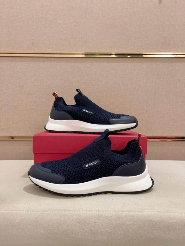 Bally Dewan Outline Sneaker In Blue Knit