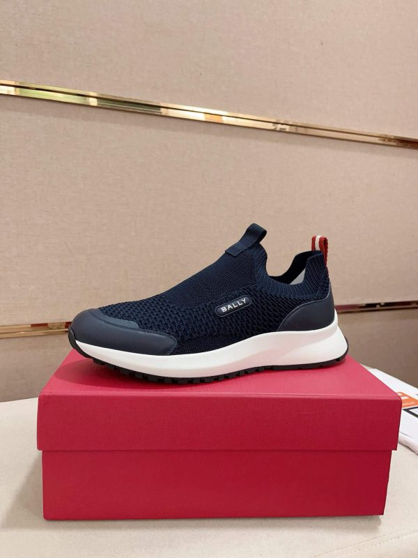 Bally Dewan Outline Sneaker In Blue Knit