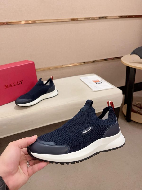 Bally Dewan Outline Sneaker In Blue Knit
