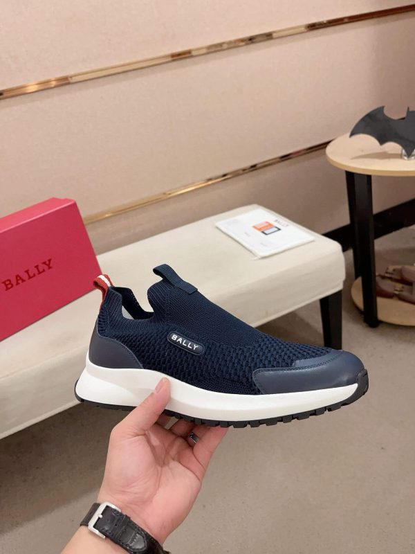Bally Dewan Outline Sneaker In Blue Knit