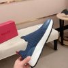Bally Dewan Outline Sneaker In Navy Blue Knit