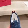 Bally Dewan Outline Sneaker In Navy Blue Knit