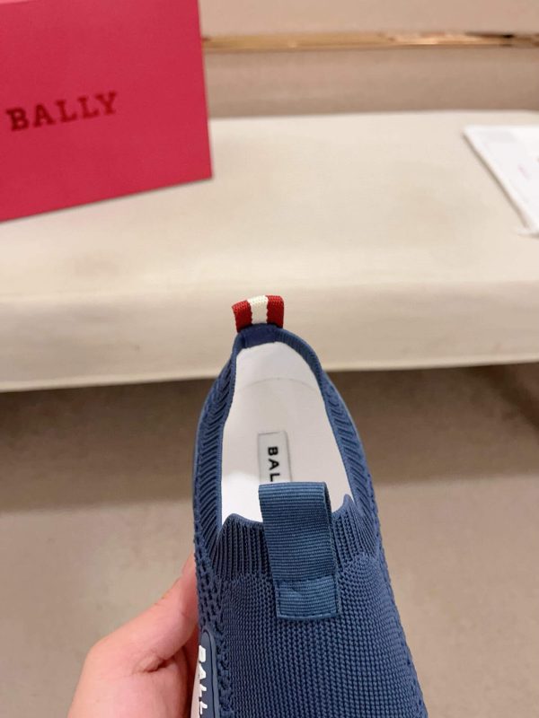 Bally Dewan Outline Sneaker In Navy Blue Knit