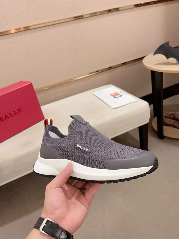 Bally Dewan Outline Sneaker In Grey Knit