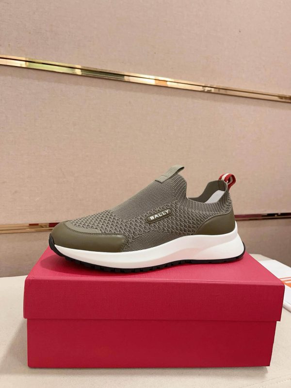 Bally Dewan Outline Sneaker In Olive Knit