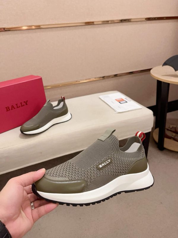 Bally Dewan Outline Sneaker In Olive Knit