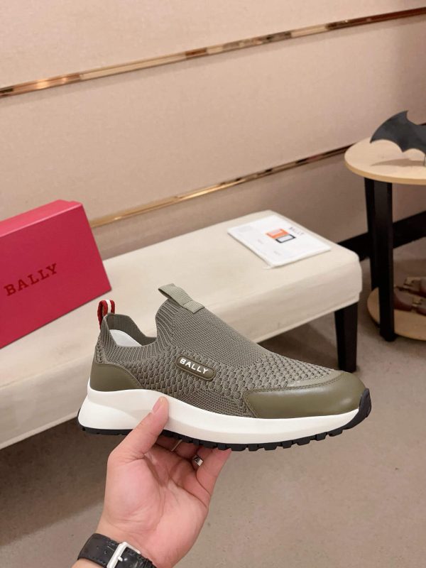 Bally Dewan Outline Sneaker In Olive Knit