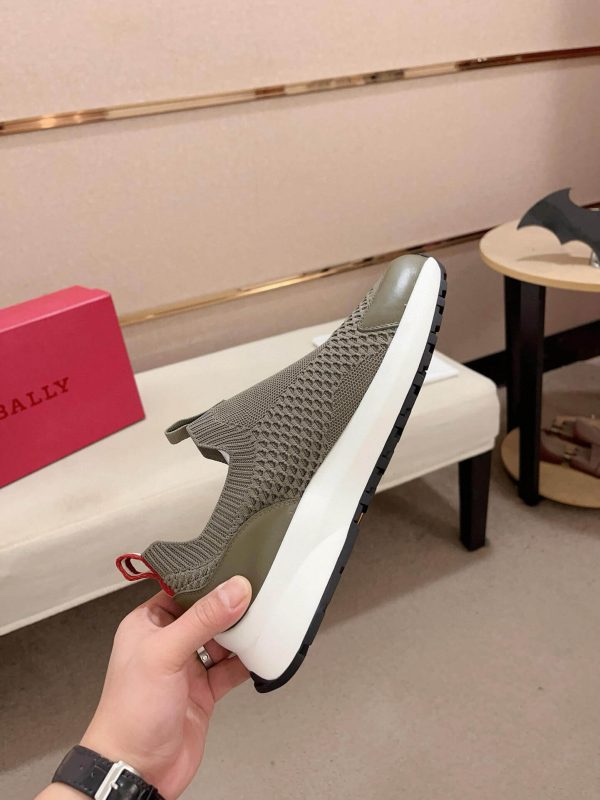 Bally Dewan Outline Sneaker In Olive Knit