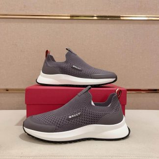 Bally Dewan Outline Sneaker In Grey Knit