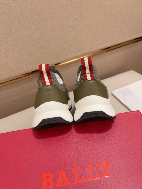 Bally Dewan Outline Sneaker In Olive Knit