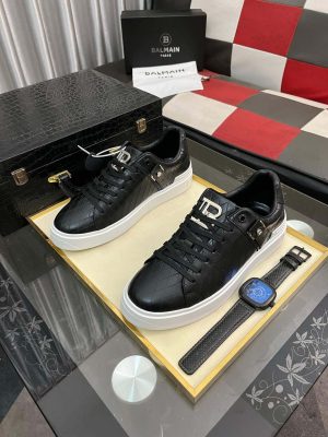 BalmainB-CourtSneakers_3_f46437f6-e3e9-41f9-93bd-e314fde7c786 Balmain B-Court Sneakers in Black Pattern Embossed Leather