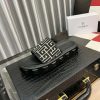 Balmainblackslideswithapatternedstrap_6 Balmain Monogram Jacquard Slides in Black