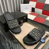 Balmainblackslideswithapatternedstrap_7 Balmain Monogram Jacquard Slides in Black