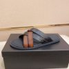 Berluti Sifnos Scritto Leather Sandal in Cacao Intenso