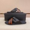 Berluti Sifnos Scritto Leather Sandal in Cacao Intenso