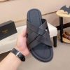 Berluti Sifnos Scritto Leather Sandal in Black