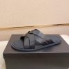 Berluti Sifnos Scritto Leather Sandal in Black