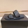 Berluti Sifnos Scritto Leather Sandal in Black