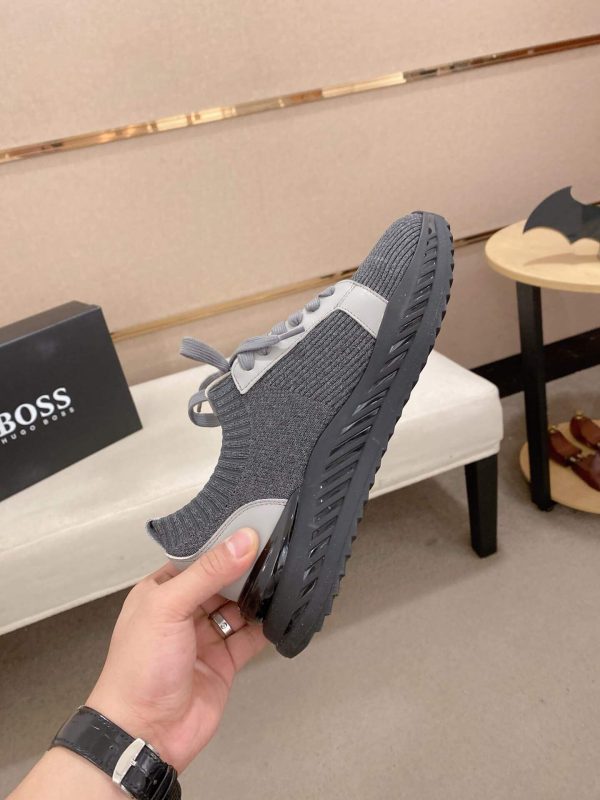 BOSS TTNM Evo Trainers with Knitted Upper in Grey