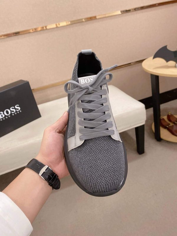 BOSS TTNM Evo Trainers with Knitted Upper in Grey