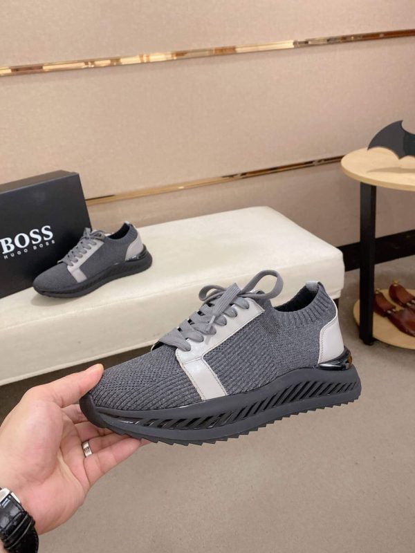 BOSS TTNM Evo Trainers with Knitted Upper in Grey