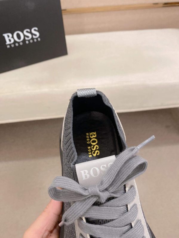 BOSS TTNM Evo Trainers with Knitted Upper in Grey