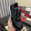 Boss Mixed-Material Lace-Up Black Trainers with Suede Trims