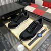 Boss Mixed-Material Lace-Up Black Trainers with Suede Trims