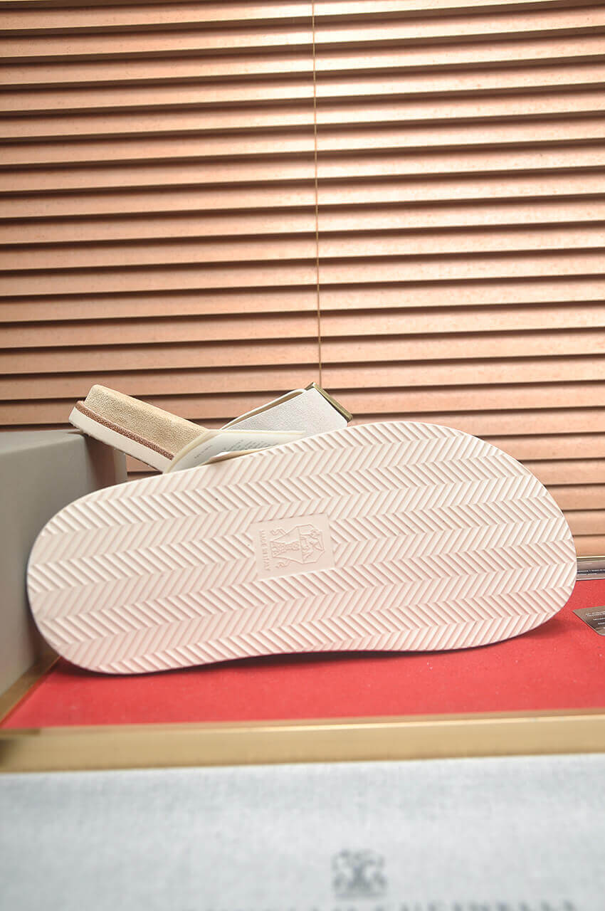 Brunello Cucinelli-Inspired Suede Double-Buckle Sandals – Sand Beige 7 Brunello Cucinelli-Inspired Suede Double-Buckle Sandals – Sand Beige - Image 7